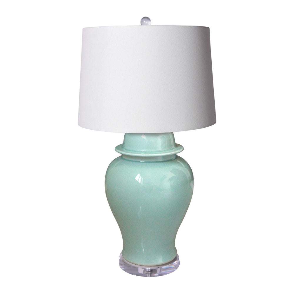 Celadon Temple Jar Medium Table Lamp By Legends Of Asia