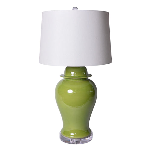Lime Green Temple Jar Table Lamp By Legends Of Asia