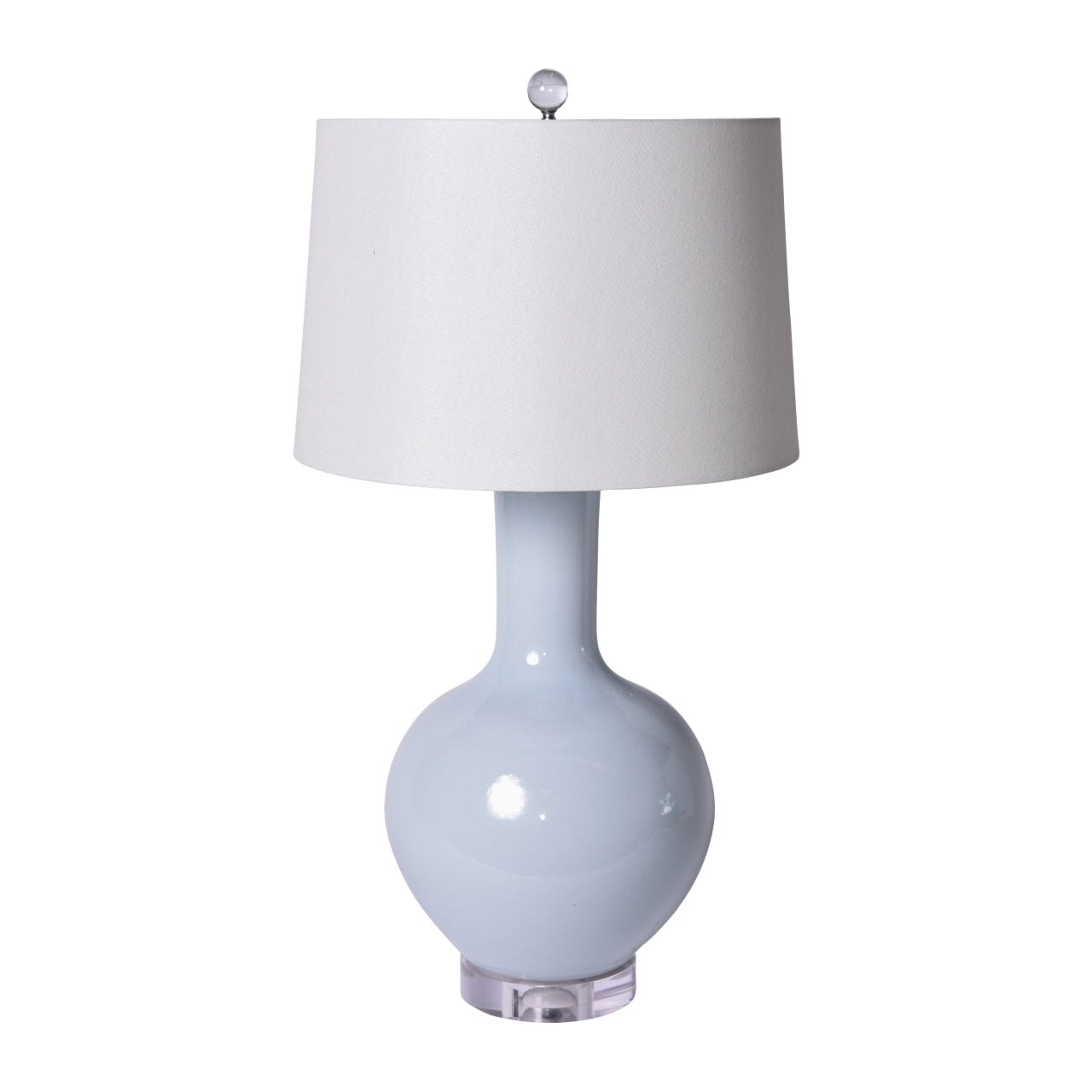 Icy Blue Globular Vase Table Lamp by Legend of Asia
