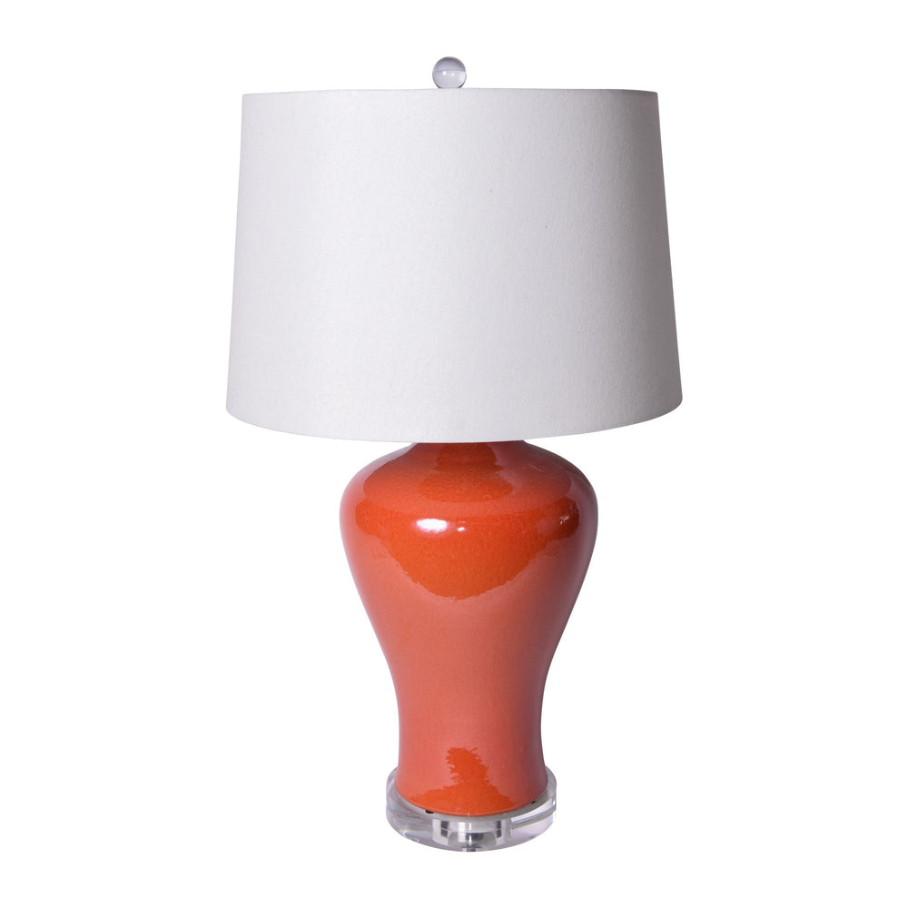 Orange Crackle Prunus Table Lamp By Legends Of Asia