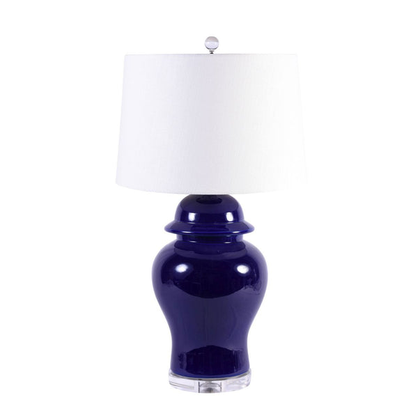 Cobalt Blue Temple Jar Table Lamp By Legends Of Asia