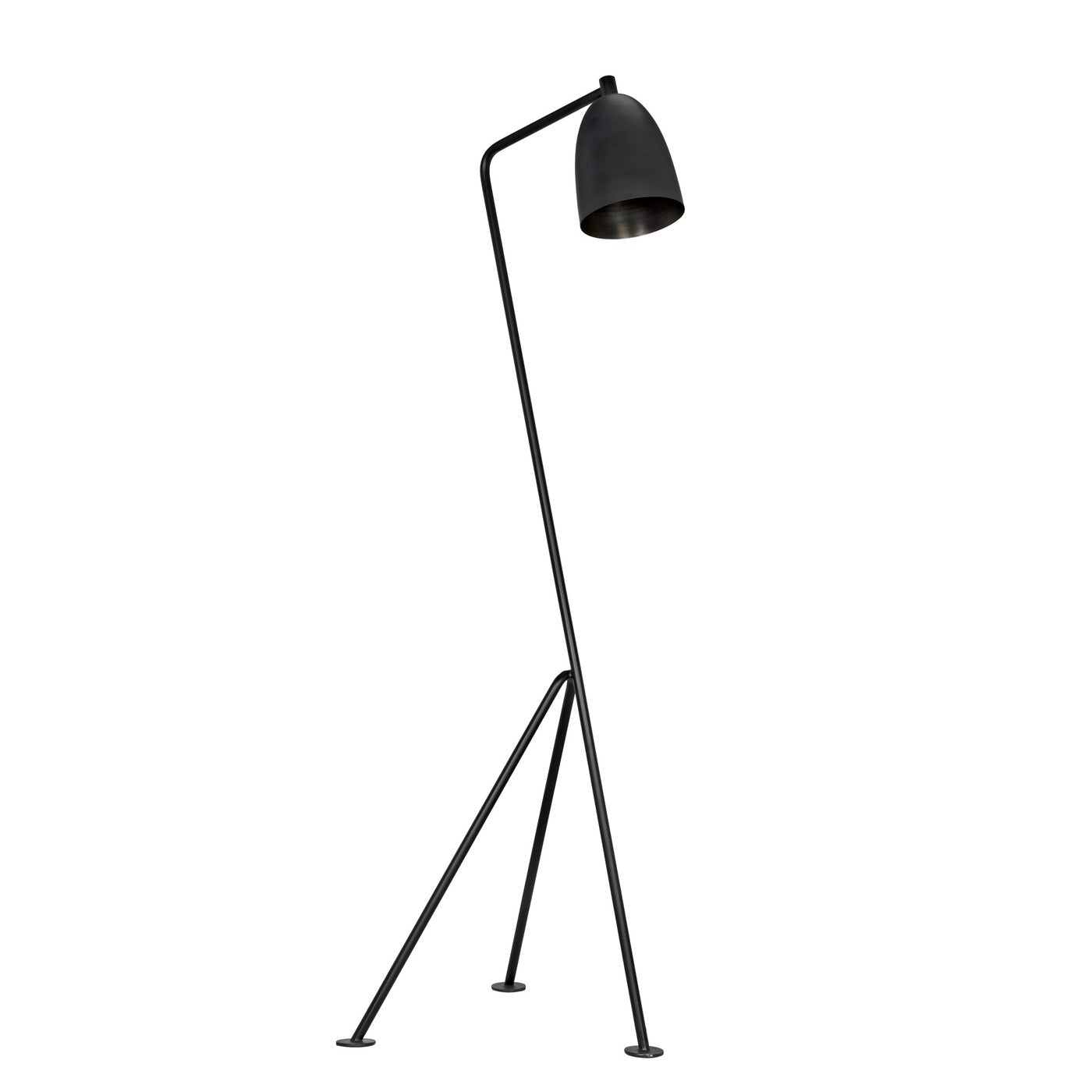 Noir Asti Floor Lamp, Black Steel