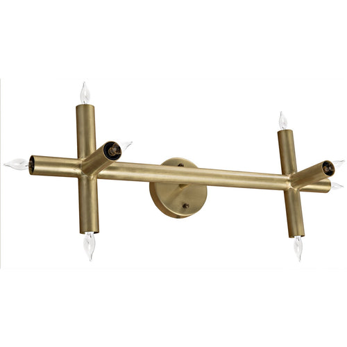 Noir Salome Sconce, Metal With Brass Finish