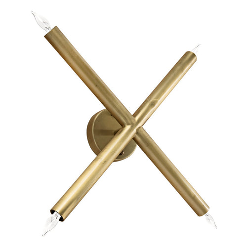 Noir Cross Sconce, Metal With Brass Finish