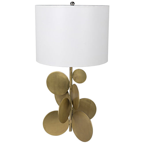 Noir Vadim Table Lamp With Shade, Metal With Brass Finish