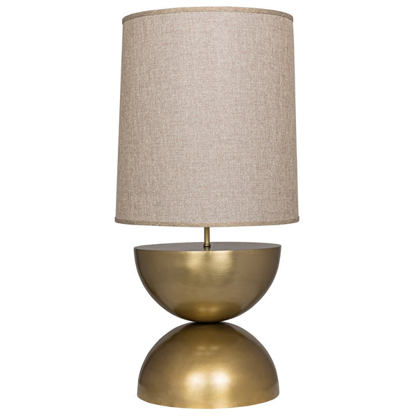 Noir Pulan Table Lamp, Metal With Brass Finish