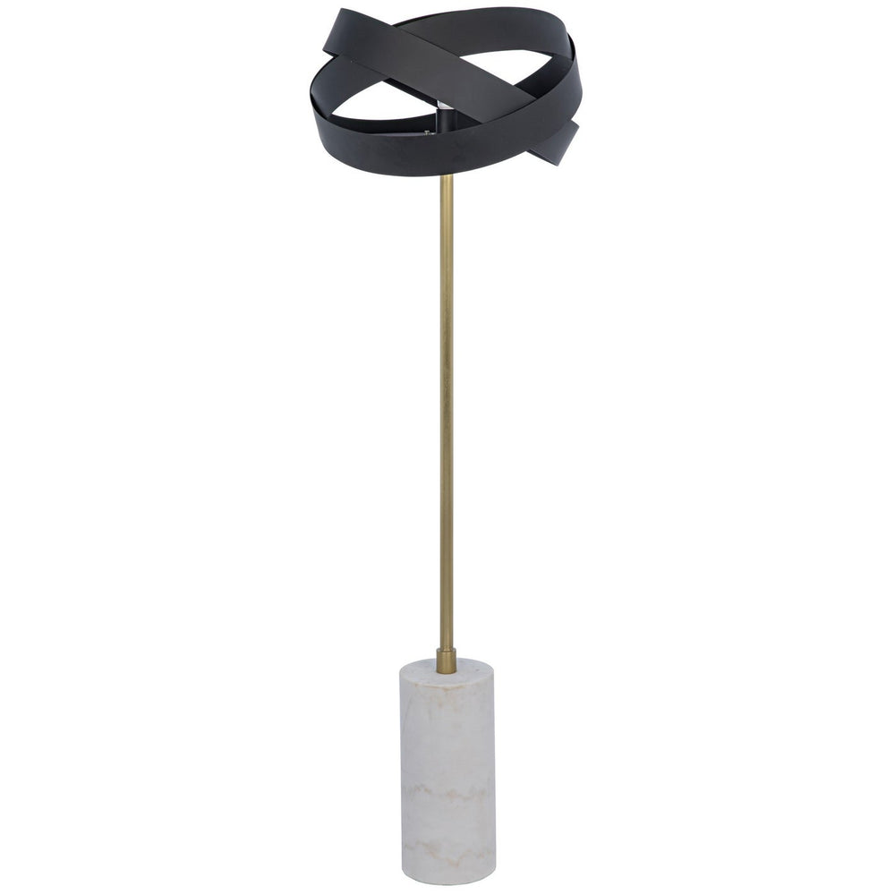 Noir Orion Floor Lamp, Black Steel