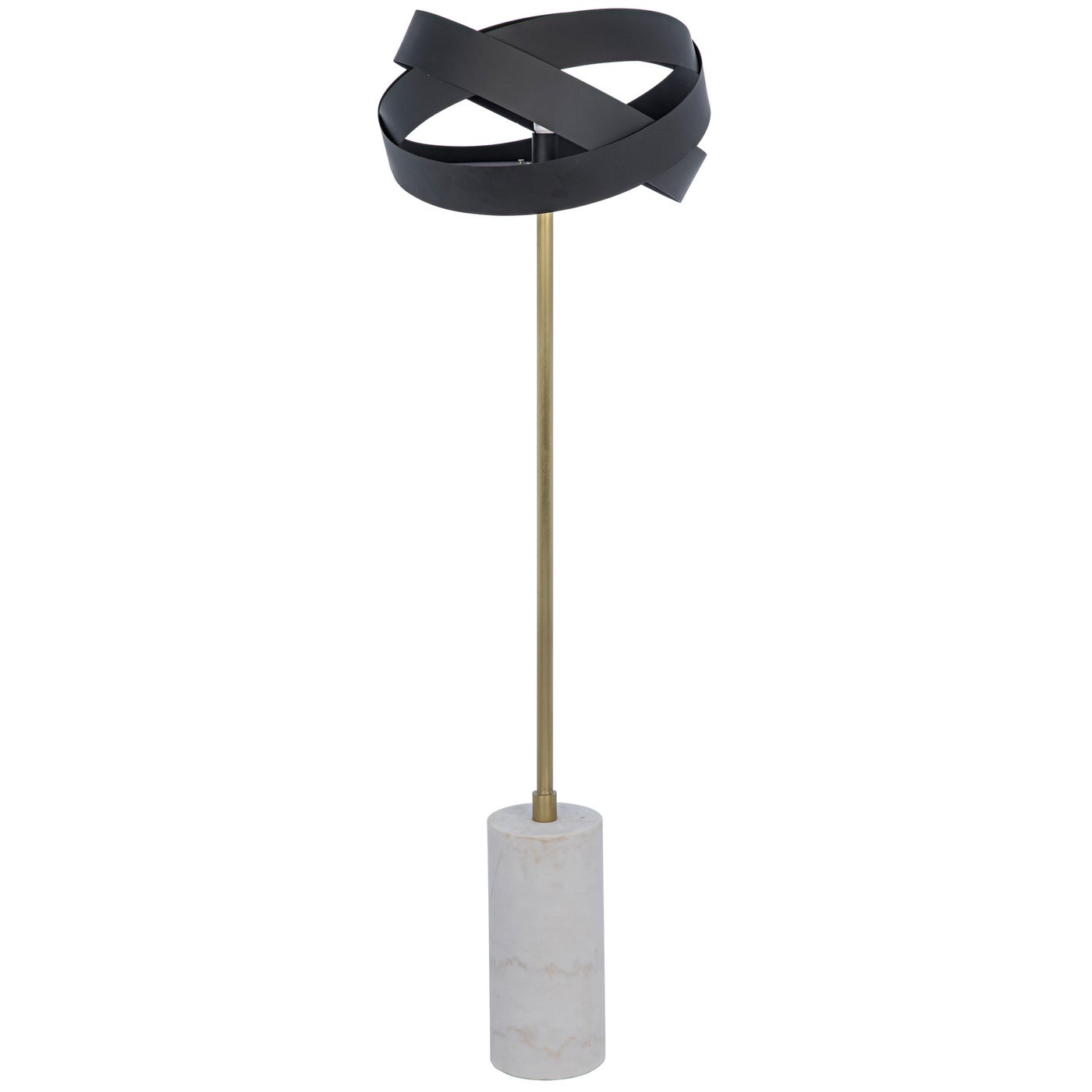 Noir Orion Floor Lamp, Black Steel