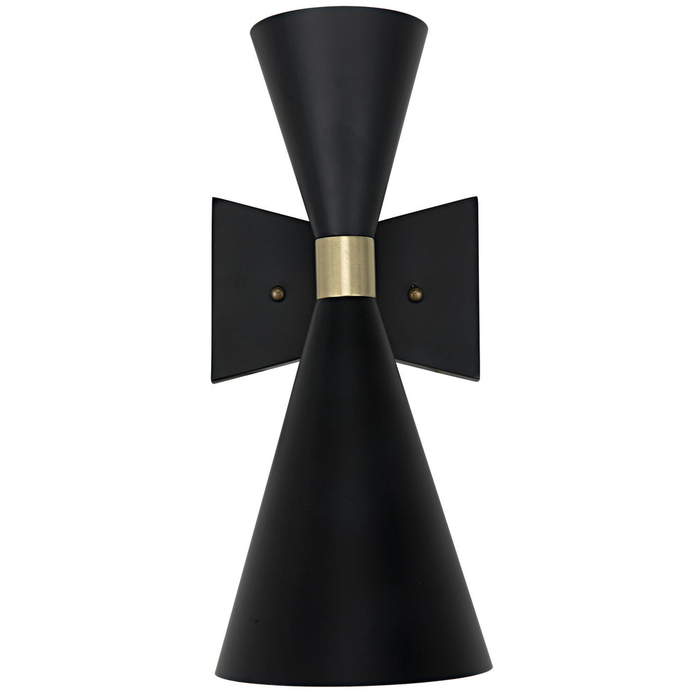 Noir Ariel Sconce, Black Steel