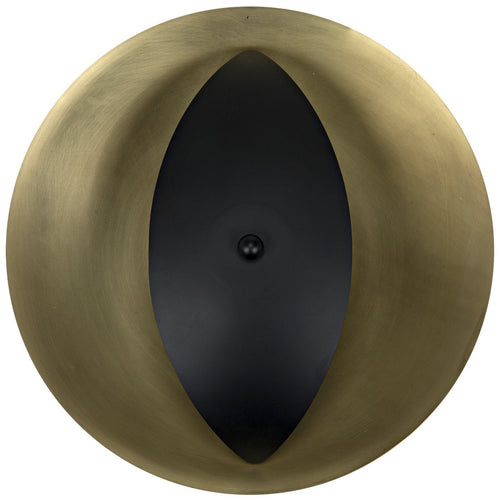 Noir Bengal Sconce, Steel With Brass Finish