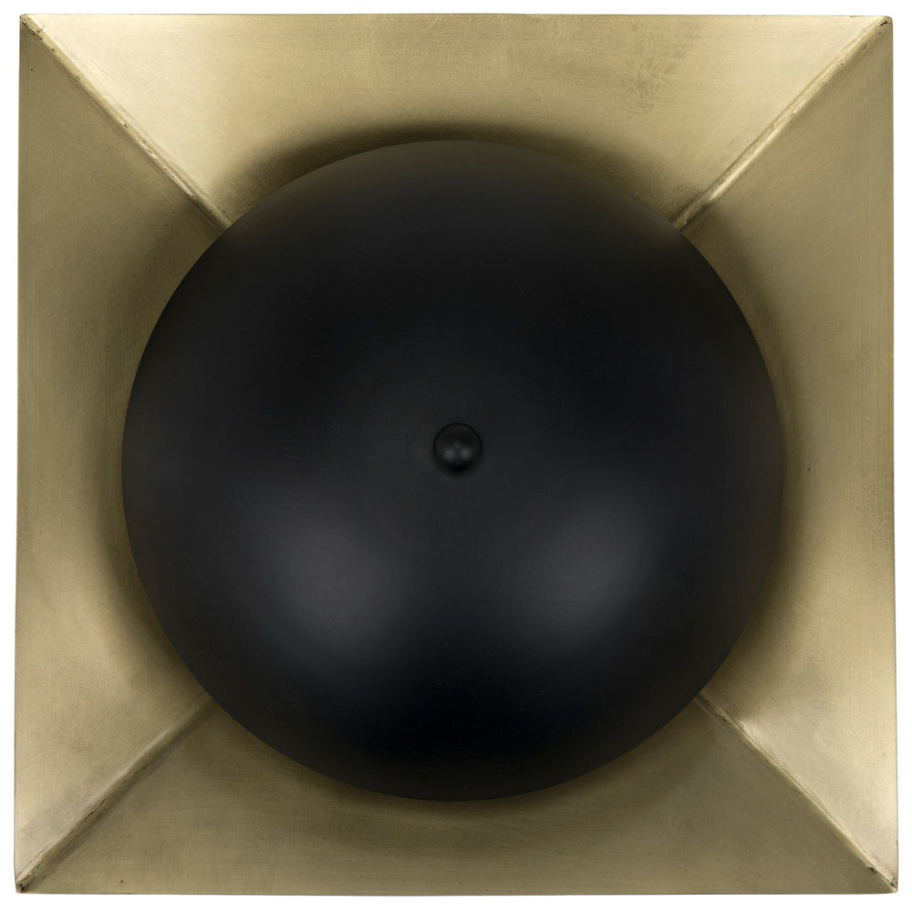 Noir Agila Sconce, Steel With Brass Finish
