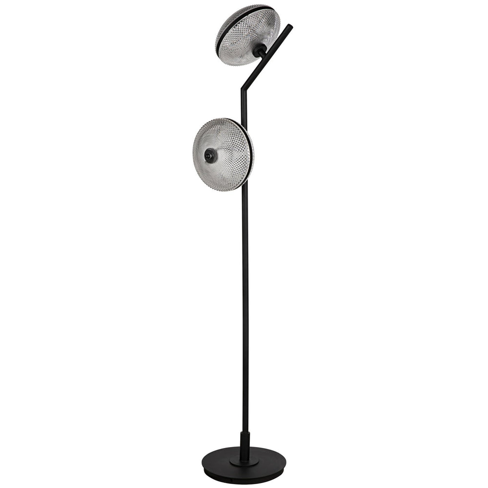 Noir Gibson Floor Lamp, Black Steel
