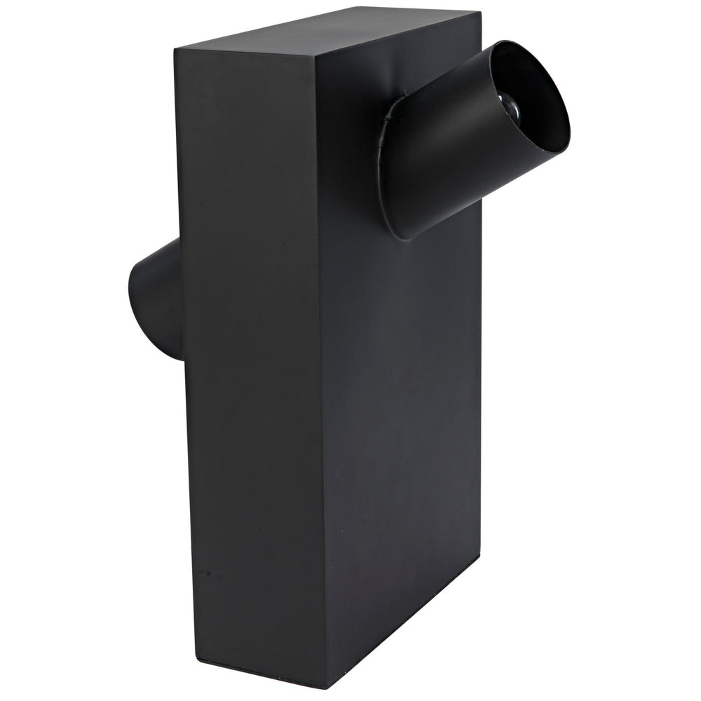 Noir Topo Lamp, Black Steel