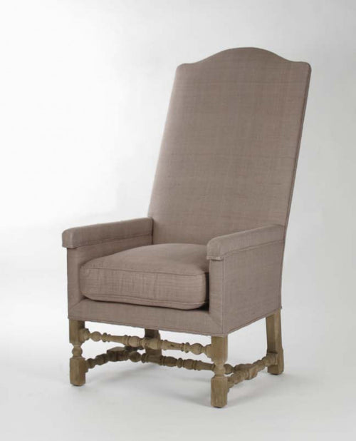 Zentique Andre Chair Dry Natural Finish, Brown Grey Raw Silk