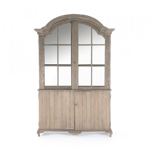 Zentique Hugh Cabinet Weathered, Distressed Off White