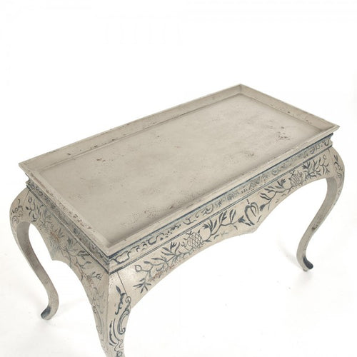 Zentique Hunter Console Distressed Taupe, Dark Blue