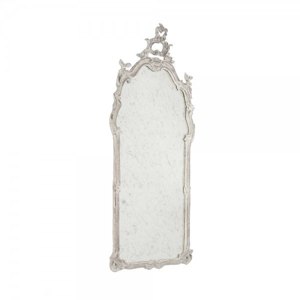 Zentique Becky Mirror Distressed Off White