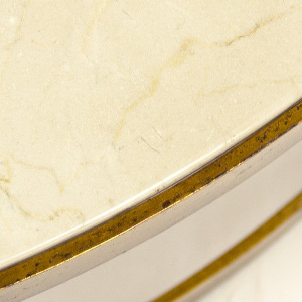 Zentique Fae Coffee Table (Set Of 2) Gold Leaf/Cream Marble