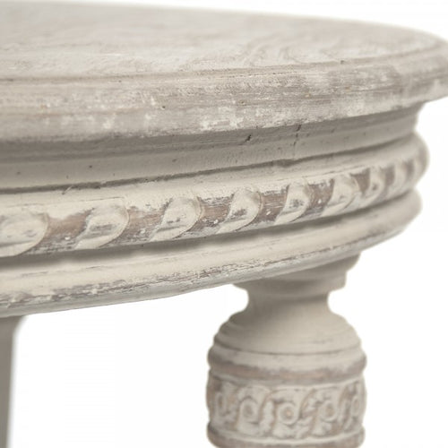 Zentique Bence Table Weathered Top, Distressed Cream Base