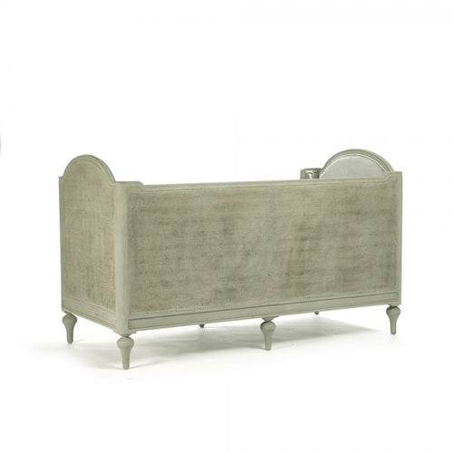 Zentique Winni Daybed Distressed Grey/Green, Light Grey/Green Velvet