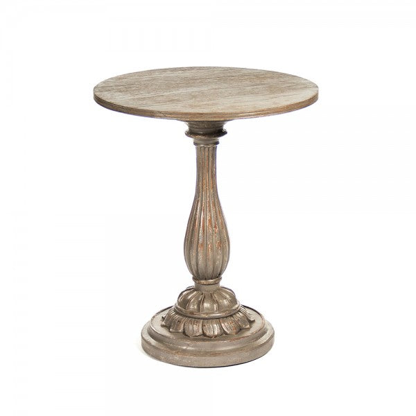 Zentique Esme End Table Distressed Moss Grey