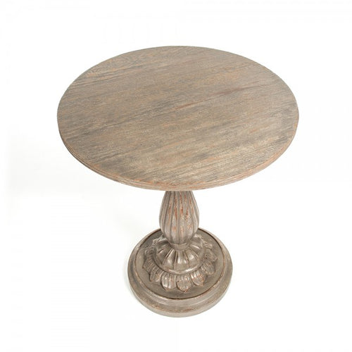 Zentique Esme End Table Distressed Moss Grey