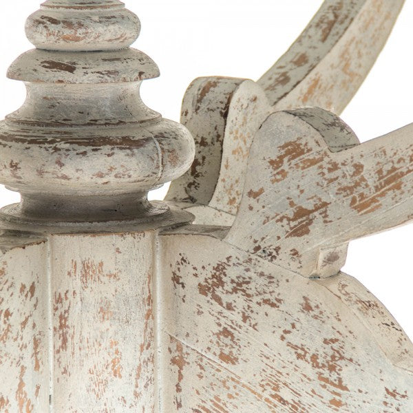 Zentique Provence Dining Table Natural Top, Distressed Grey