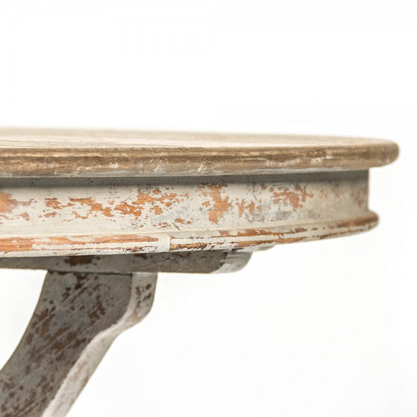 Zentique Provence Dining Table Natural Top, Distressed Grey