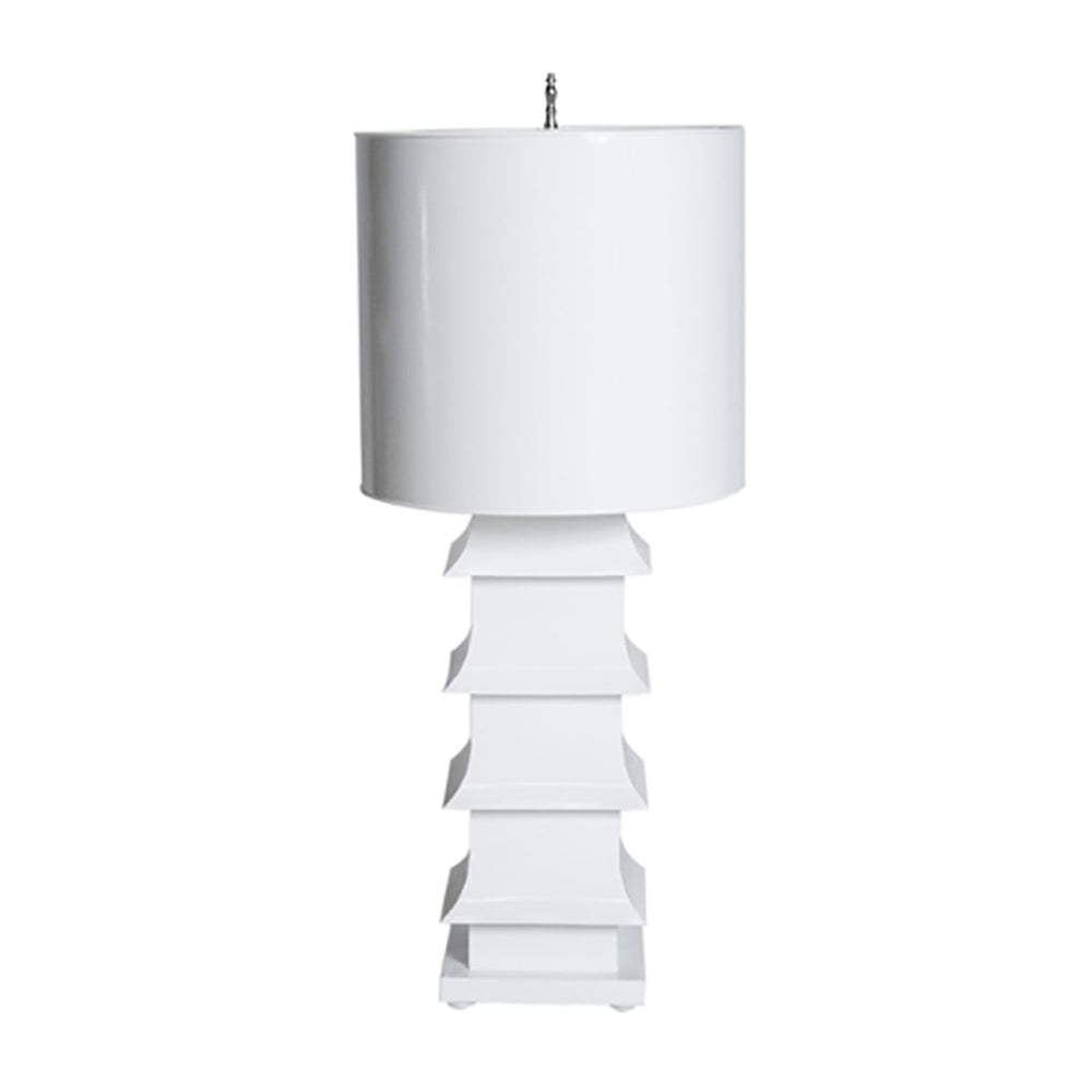 Worlds Away Pagoda Table Lamp, Large