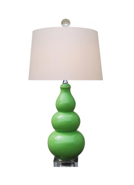 Triple Gourd Lamp 22"H