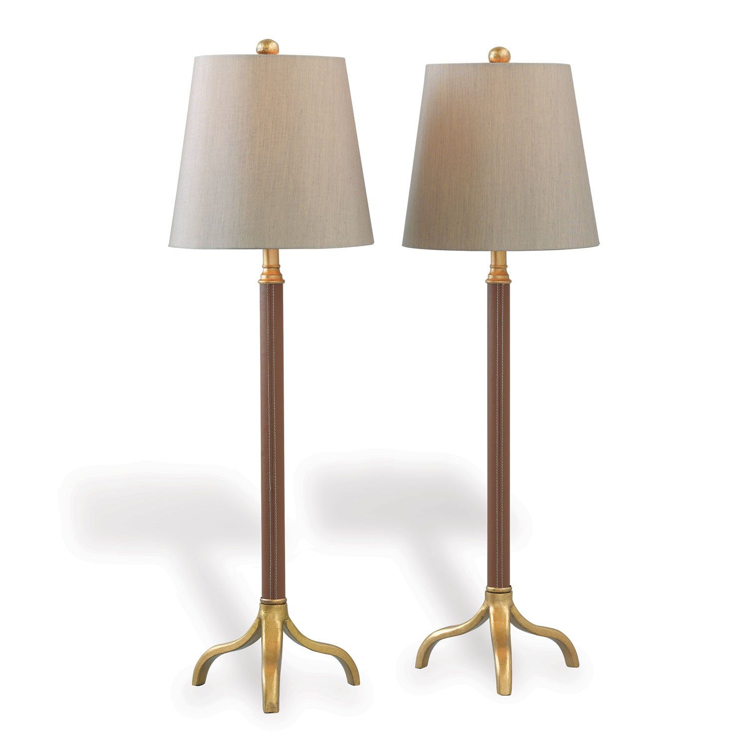 Port 68 Portobello Buffet Lamps, Set of 2 in Brown/Gold