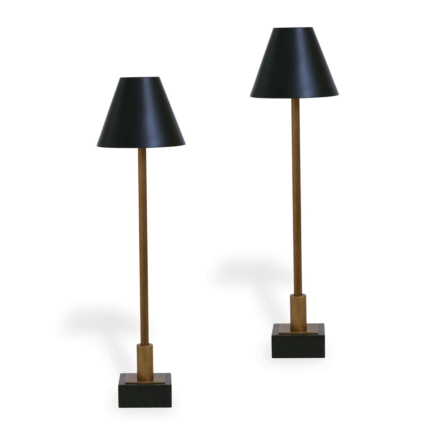Port 68 Marais Brass Buffet Lamps, Set of Two