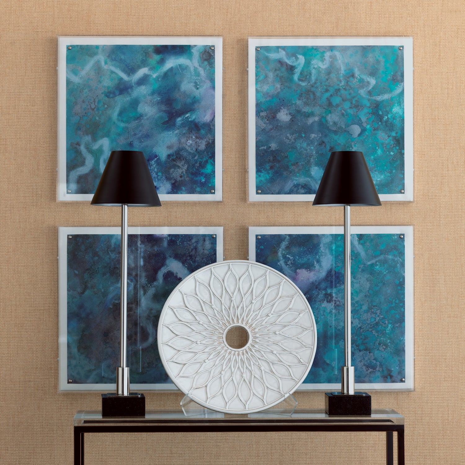 Port 68 Marais Nickel Buffet Lamps, Set of Two