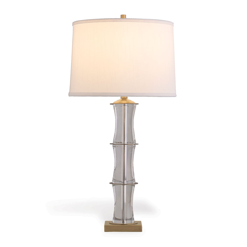 Port 68 Rivoli Crystal and Brass Lamp