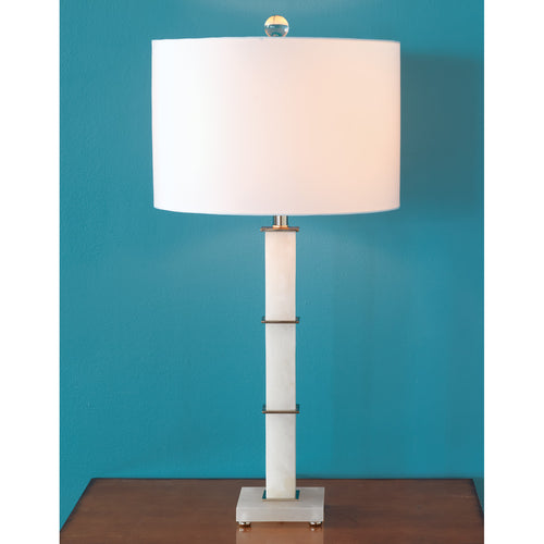 Rialto Marble Lamp by Port 68 in White/Alabaster