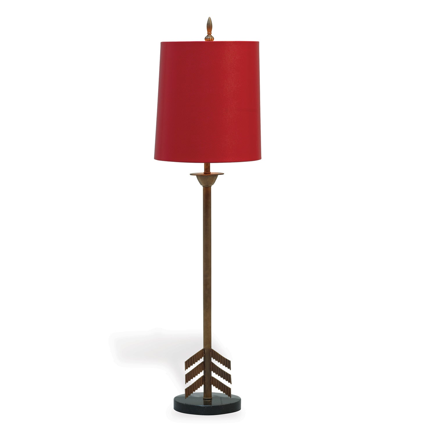 Port 68 Franco Ivory Buffet Lamp, 40"H in Red