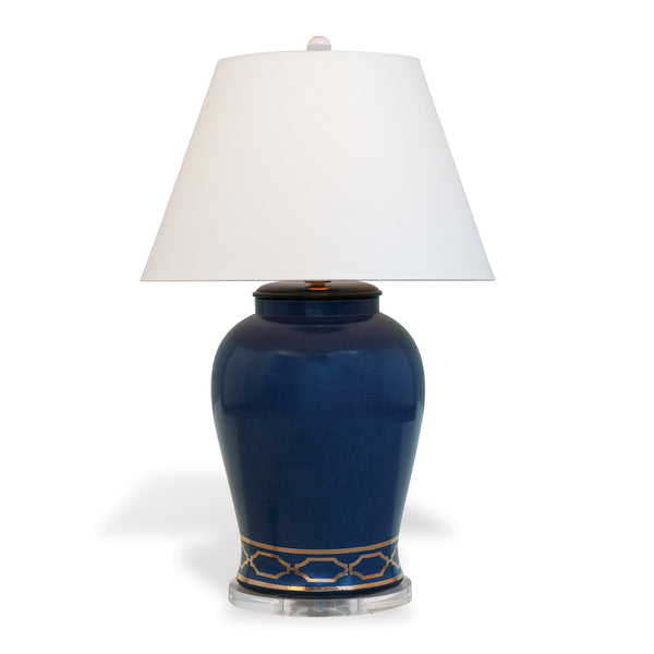 Scalamandre Maison by Port 68 Pavillion Indigo Blue Lamp