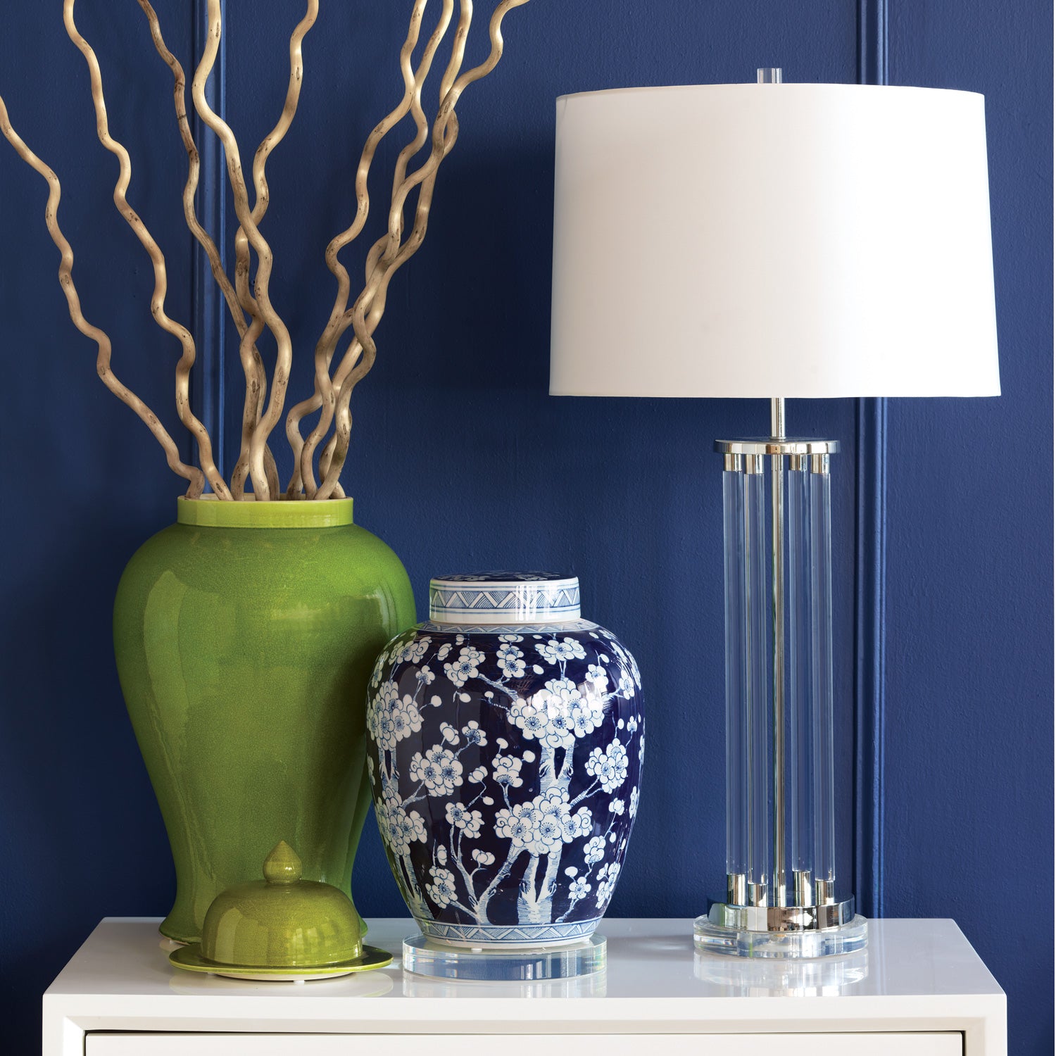 Port 68 Moderne Nickel Lamp