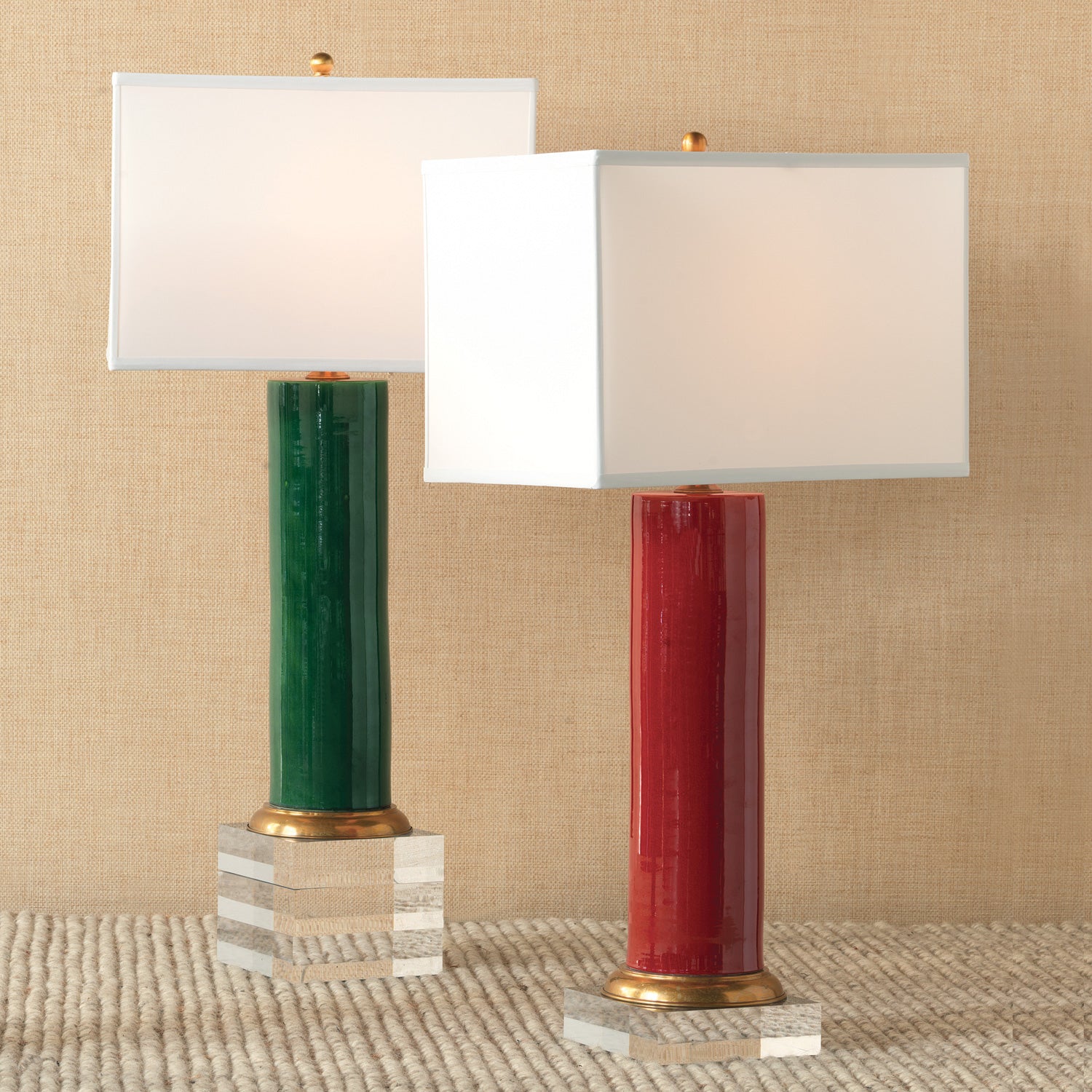Melrose Lamp by Port 68 in Emerald Green