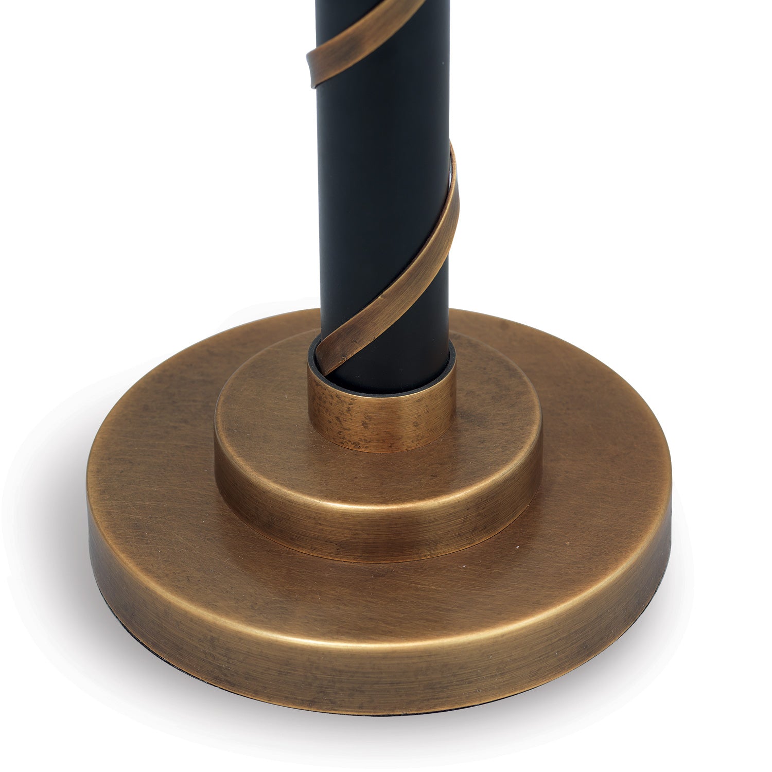 Port 68 Wilmette Black and Brass Ribbons Buffet Table Lamp