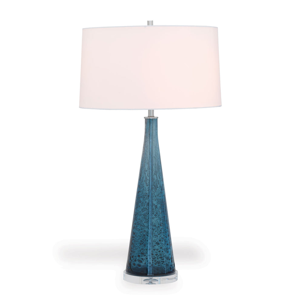 London Smoke Blue Glass Lamp by Port 68