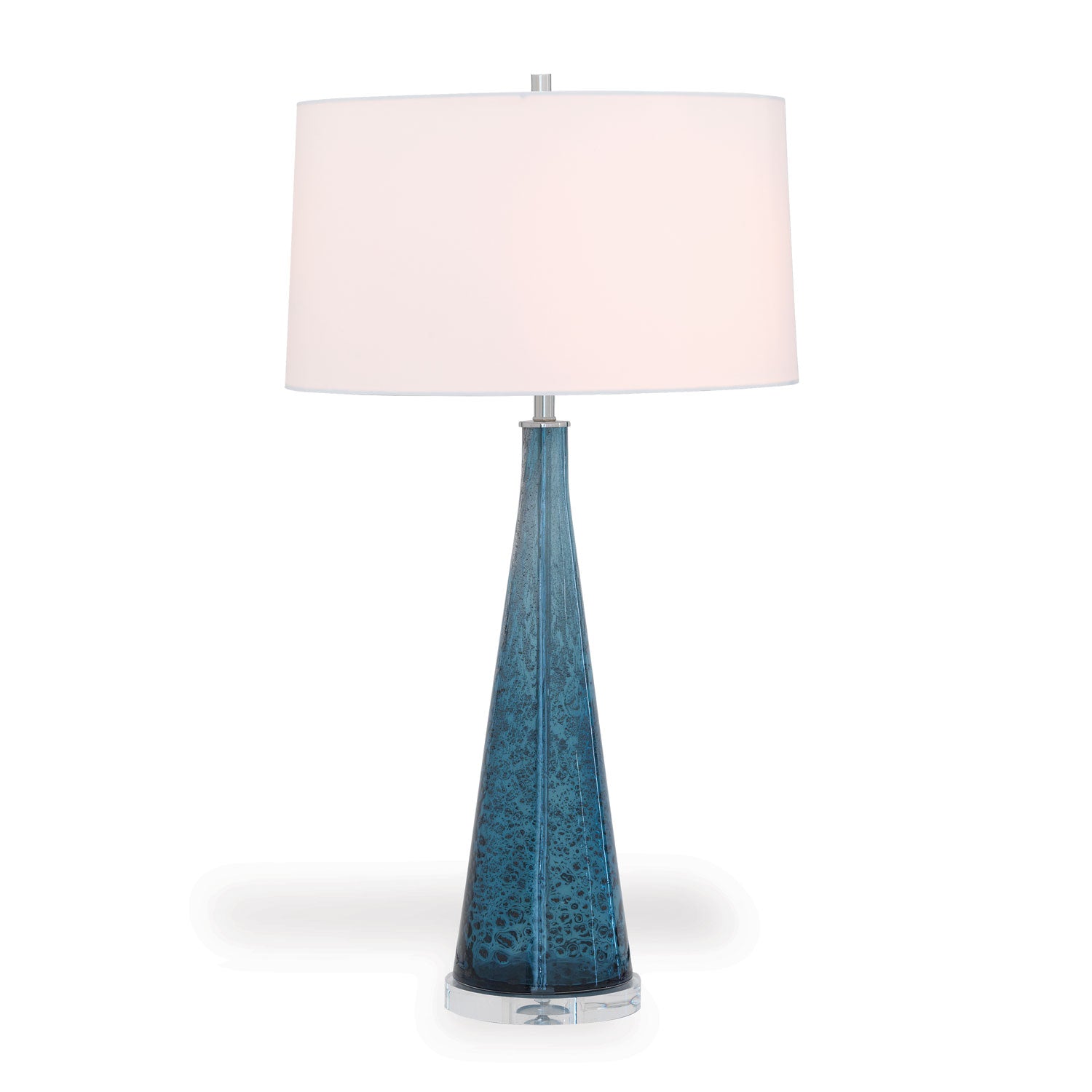 London Smoke Blue Glass Lamp by Port 68