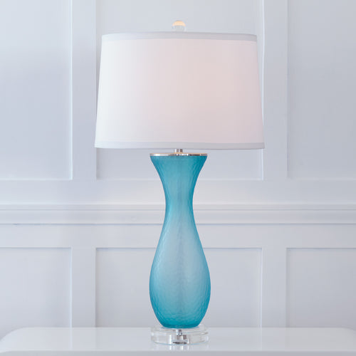 Port 68 Lakeview Blue Glass Table Lamp