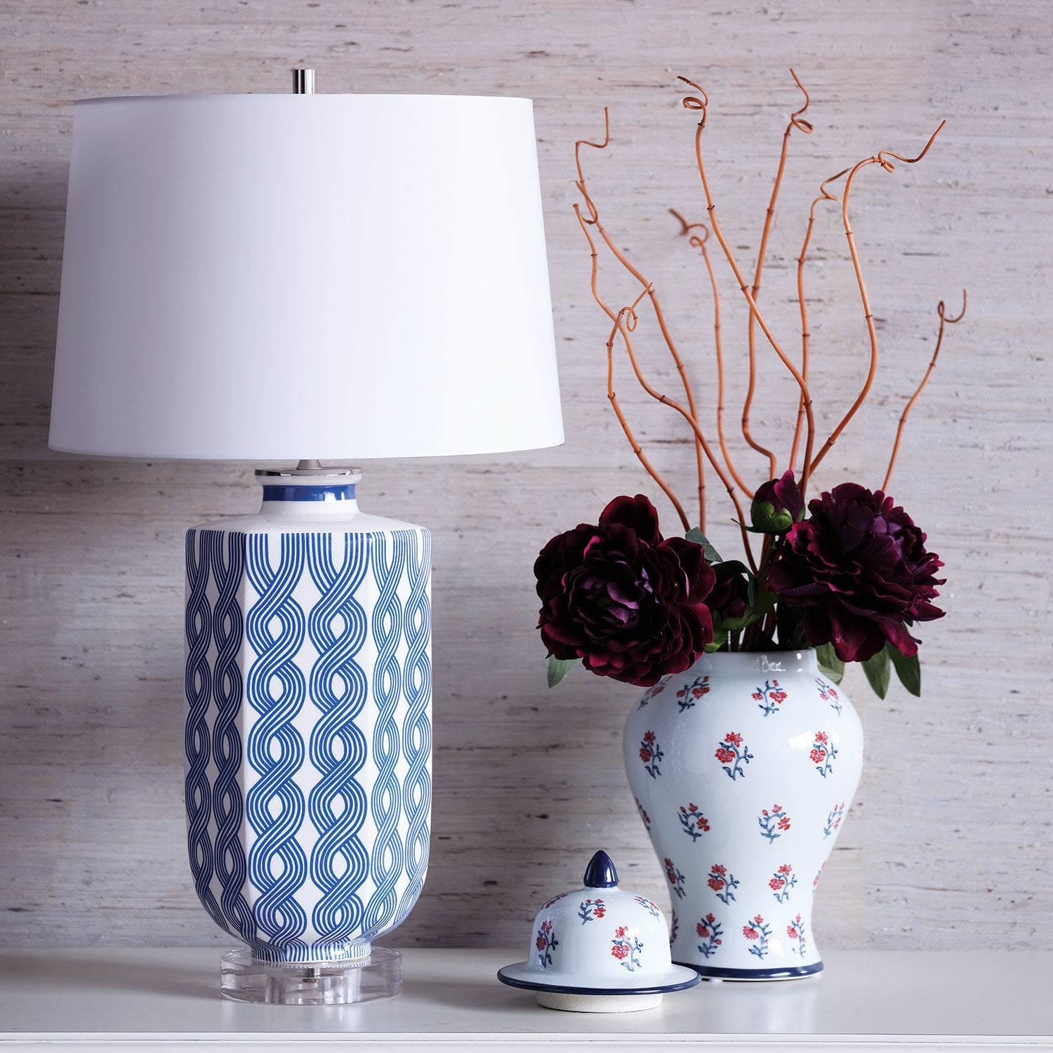 Evelyn Blue Lamp byWilliamsburg for Port 68