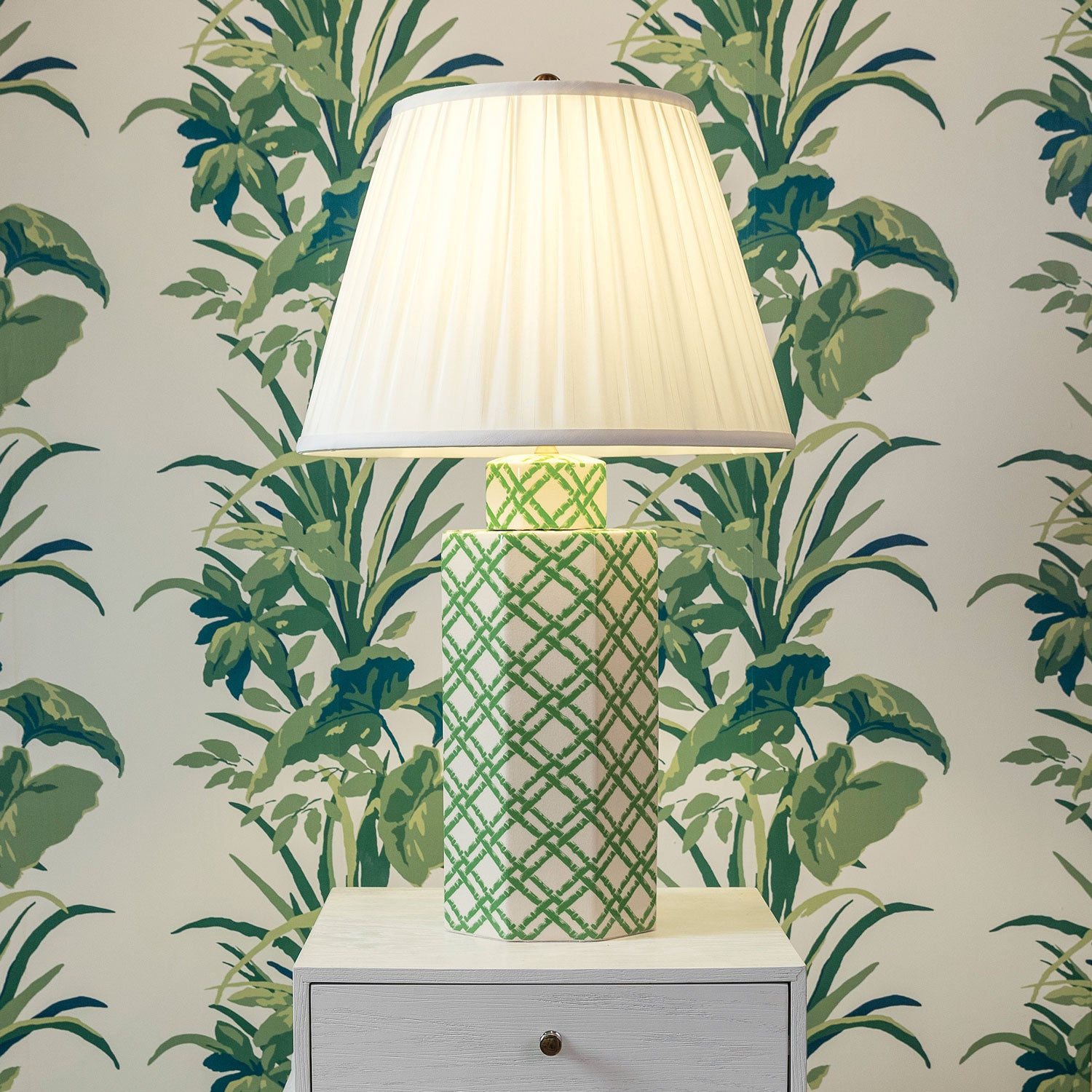 Williamsburg for Port 68 Bamboo Trellis Hex Table Lamp