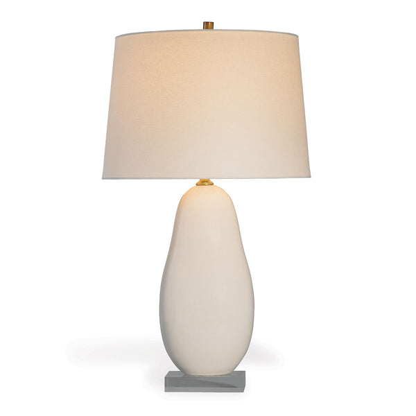 Port 68 Bean Shaped Jimmy Cream Crackle Lamp in Teal/Celadon