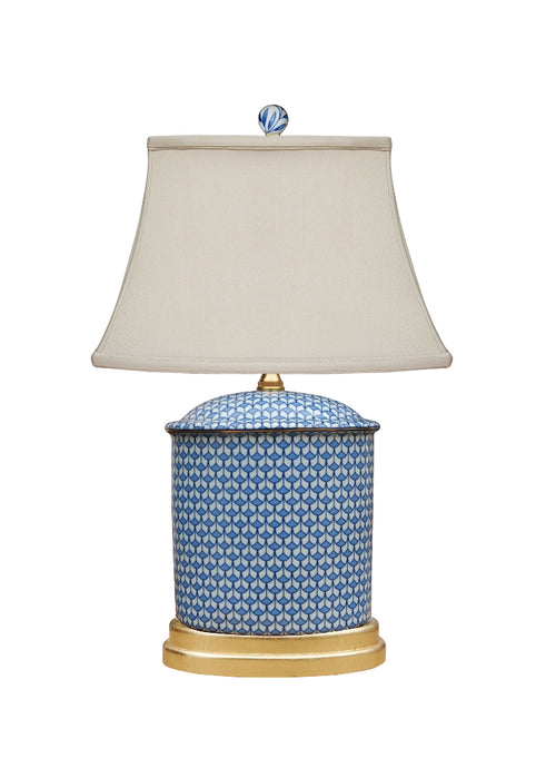 English Blue and White Porcelain Table Lamp