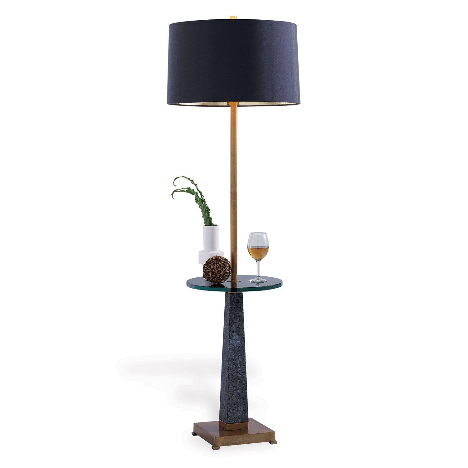 Cairo Grey Floor Lamp with Table by Port 68