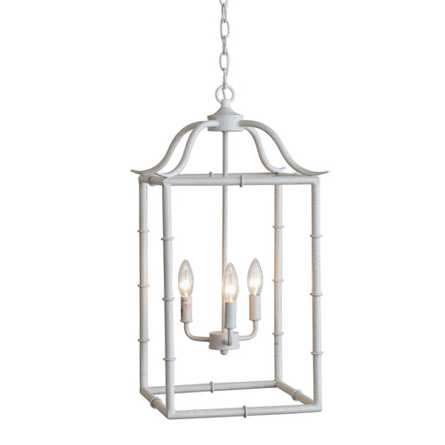 Doheny 3-Light Pendant, White Crackle by Port 68