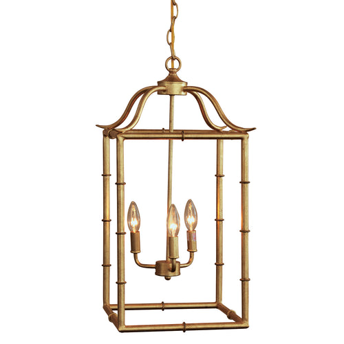 Doheny 3-Light Pendant in Gold Leaf by Port 68